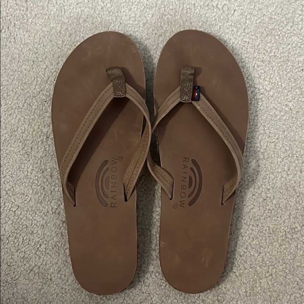 BRAND NEW/NEVER WORN Rainbow Flip Flops